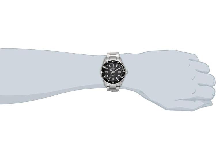 BULOVA MARINE STAR RELOJ DE ACERO INOXIDABLE PARA HOMBRE CON CALENDARIO Y RESISTENCIA AL AGUA, ESFERA NEGRA - 3