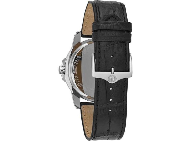 BULOVA PRECISIONIST DE ACERO INOXIDABLE CON CORREA DE CUERO Y ESFERA NEGRA PARA HOMBRE. MODELO: 96B158 - 2
