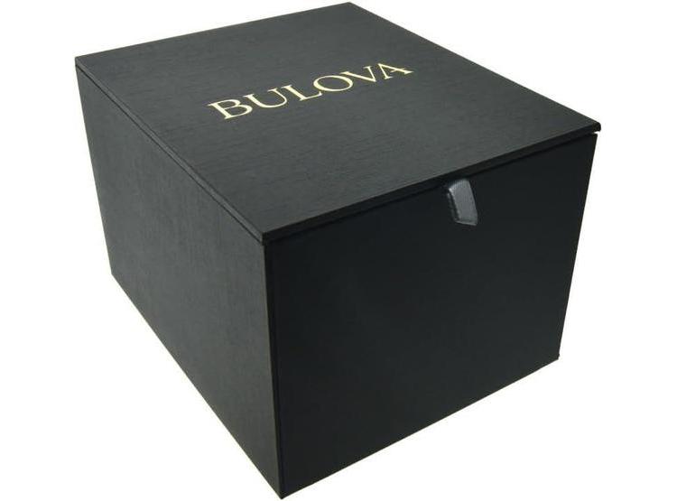 BULOVA PRECISIONIST DE ACERO INOXIDABLE CON CORREA DE CUERO Y ESFERA NEGRA PARA HOMBRE. MODELO: 96B158 - 4