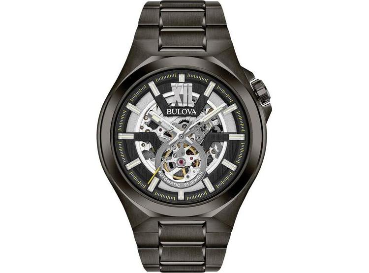 RELOJ AUTOMÁTICO CLÁSICO BULOVA PARA HOMBRE CON DISEÑO ESQUELETO Y CRISTAL DE ZAFIRO RESISTENTE AL AGUA - 1