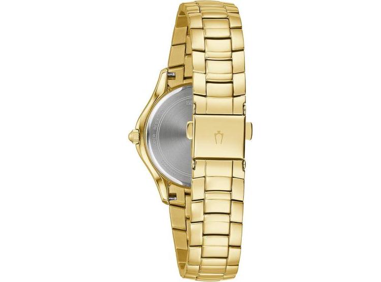 RELOJ BULOVA MUJER, ACERO INOXIDABLE CON CRISTALES AUTÉNTICOS, MOVIMIENTO DE CUARZO Y ESFERA DE NÁCAR BLANCO - 2