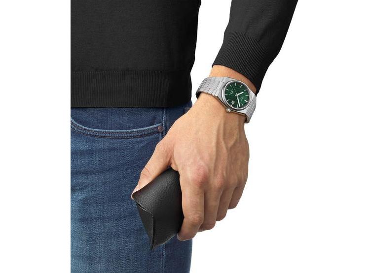 TISSOT PRX POWERMATIC 80 RELOJ AUTOMÁTICO SUIZO CON CAJA DE ACERO INOXIDABLE PARA HOMBRE, ESFERA VERDE - 3