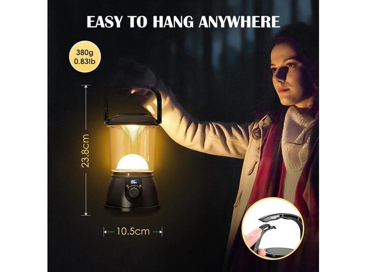 SINVITRON LINTERNA LED RECARGABLE PARA CAMPAMENTO, IMPERMEABLE, BANCO DE ENERGÍA DE 5200 MAH, 5 MODOS DE LUZ - 4