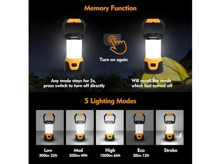 LINTERNA LED RECARGABLE EVERBRITE CON BANCO DE ENERGÍA, PERFECTA PARA EMERGENCIAS Y ACTIVIDADES AL AIRE LIBRE - 3