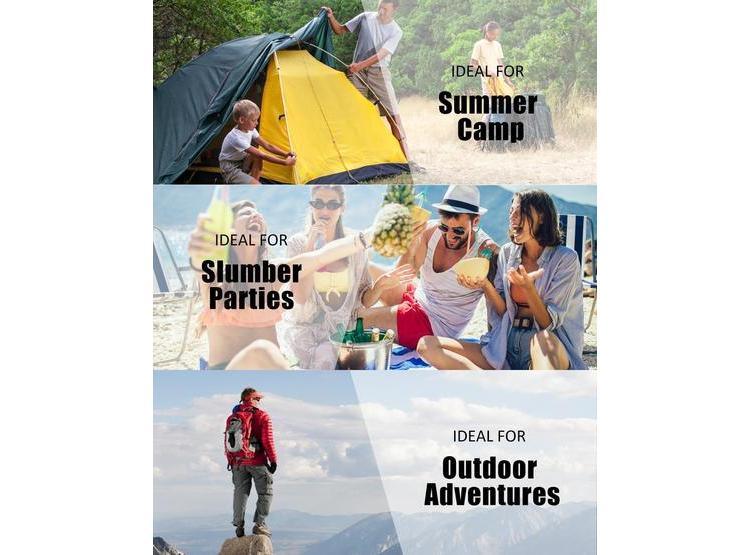SACO DE DORMIR IMPERMEABLE JEAOUIA PARA CAMPING EN CLIMA FRÍO, LIGERO Y COMPACTO CON BOLSA DE COMPRESIÓN - 6