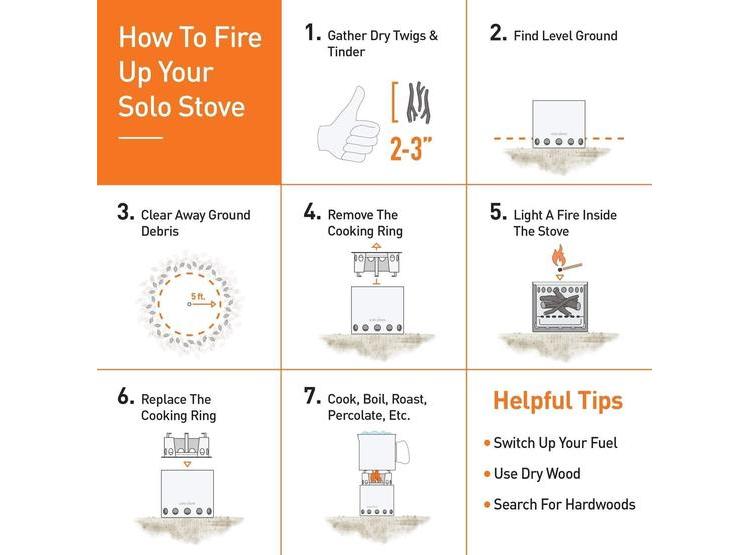 SOLO STOVE CAMPFIRE, ESTUFA DE LEÑA COMPACTA IDEAL PARA CAMPING, MOCHILEROS Y SUPERVIVENCIA SIN USO DE COMBUSTIBLE - 8