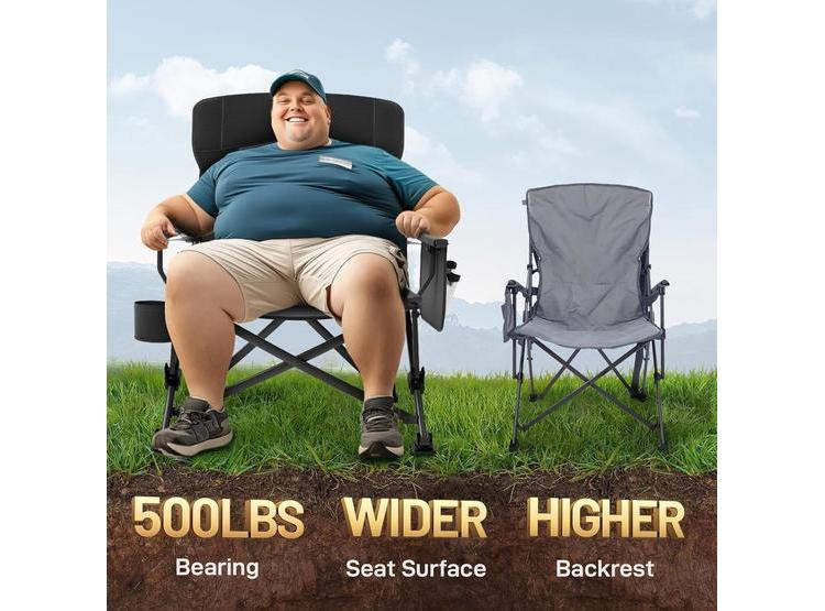 SILLA DE CAMPING PLEGABLE EVER ADVANCED CON SOPORTE LUMBAR AJUSTABLE Y BOLSILLOS - 2