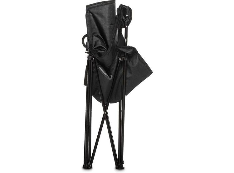 SILLA DE CAMPING PLEGABLE NEGRA AMAZON BASICS CON ASIENTO ACOLCHADO, PORTAVASOS Y BOLSA DE TRANSPORTE - 4