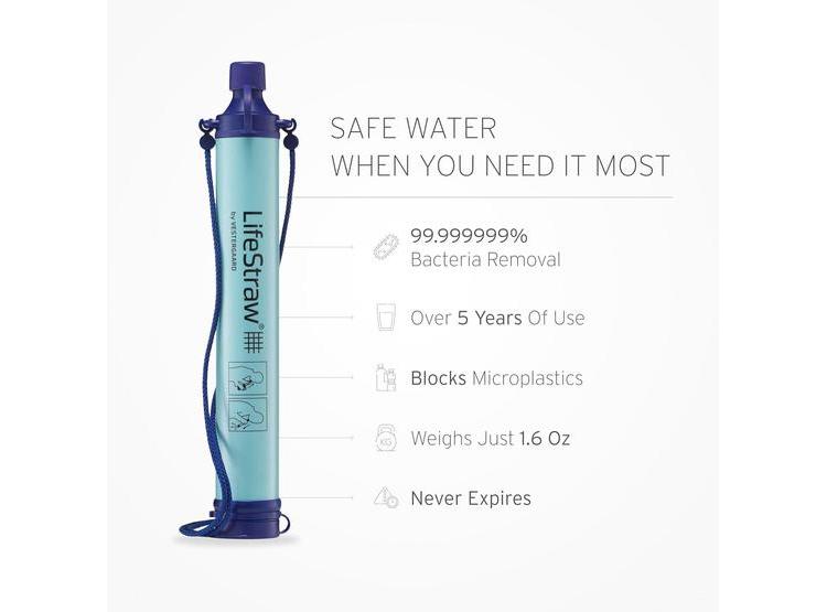 FILTRO DE AGUA LIFESTRAW PARA SENDERISMO, CAMPING, VIAJES Y SITUACIONES DE EMERGENCIA ESENCIAL - 2
