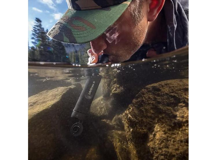 LIFESTRAW PEAK SERIES - FILTRO DE AGUA PERSONAL ULTRALIGERO PARA EMERGENCIAS Y SUPERVIVENCIA, COLOR GRIS OSCURO - 4