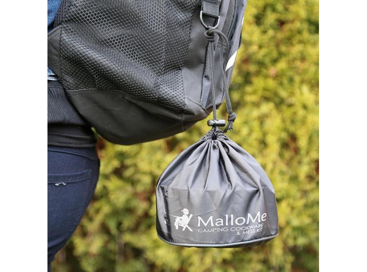 MALLOME KIT DE UTENSILIOS DE COCINA PARA CAMPING, INCLUYE JUEGO DE OLLAS Y SARTENES CON ESTUFA PORTÁTIL - 5