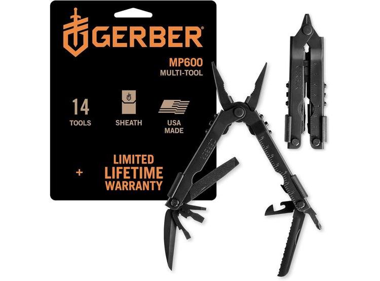 GERBER MP600: MULTIHERRAMIENTA CON 14 FUNCIONES, INCLUYE PINZAS Y CUCHILLO, DE ACERO INOXIDABLE PARA ALTA RESISTENCIA - 1