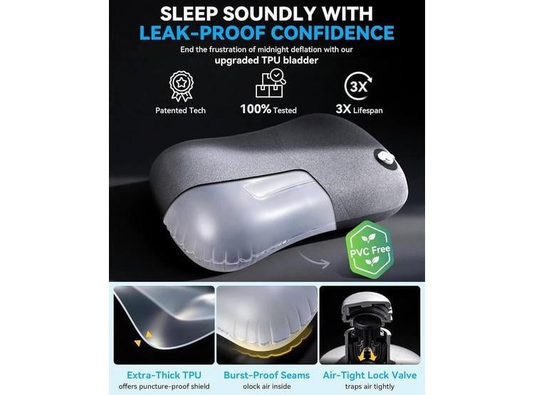 ALMOHADA INFLABLE CAMPING HIKENTURE LIGERA SOORTE LUMBAR Y CERVICAL - 3