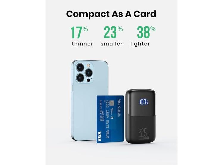 CARGADOR PORTÁTIL INIU DE 10000MAH, CARGA RÁPIDA USB C 3 SALIDAS Y SOPORTE PARA TELÉFONOS IPHONE Y MÁS - 2