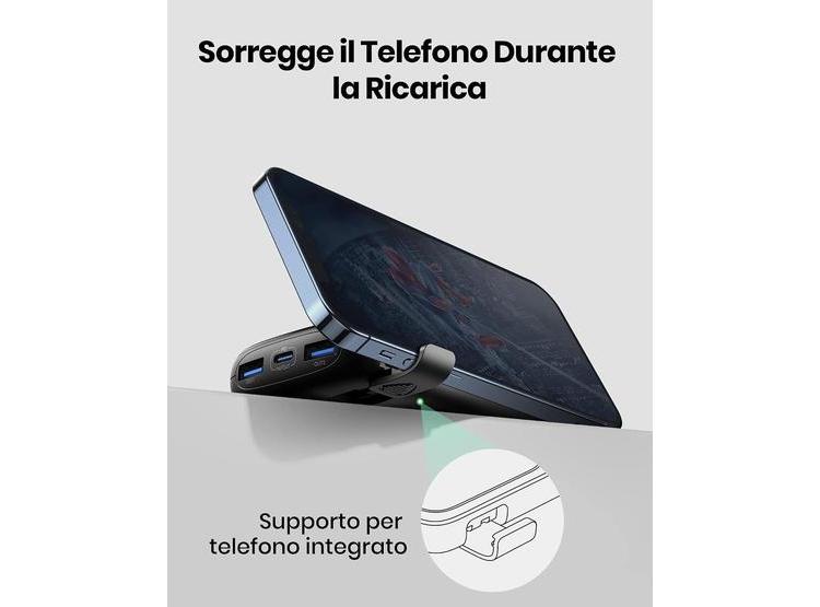 CARGADOR PORTÁTIL INIU DE 10000MAH, CARGA RÁPIDA USB C 3 SALIDAS Y SOPORTE PARA TELÉFONOS IPHONE Y MÁS - 8