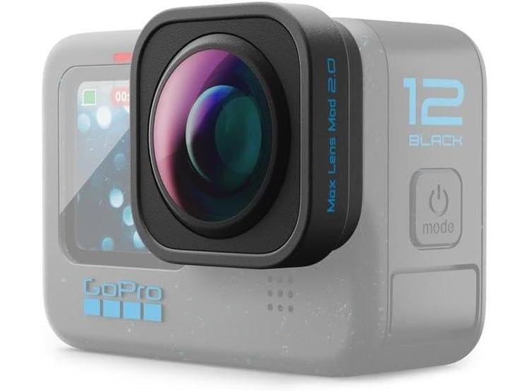 GOPRO MAX LENS MOD 2.0 PARA HERO12 NEGRO - GRAN ANGULAR CON ESTABILIZACIÓN Y VISIÓN AMPLIA - 3