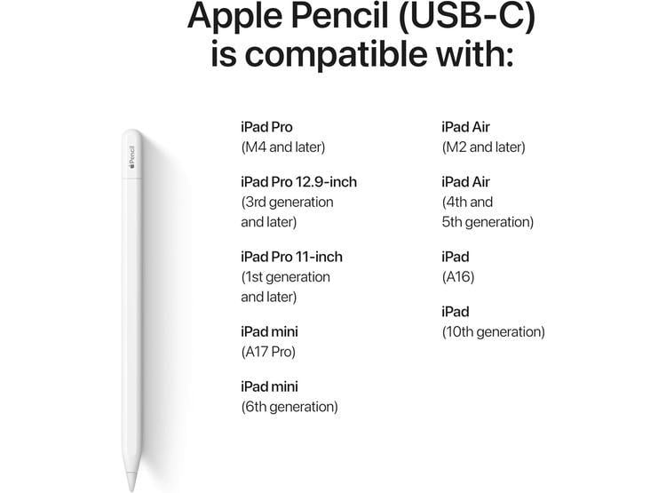 APPLE PENCIL USB-C CON VERIFICACIÓN DE COMPATIBILIDAD PARA NOTAS, DIBUJO Y FIRMA DE DOCUMENTOS - 2