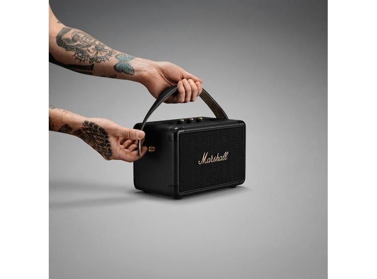 MARSHALL KILBURN II ALTAVOZ BLUETOOTH PORTÁTIL, DISEÑO ROBUSTO, SONIDO 360°, MÁS DE 20 HORAS DE BATERÍA, NEGRO Y LATÓN - 5