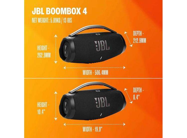 JBL BOOMBOX 4: ALTAVOZ PORTÁTIL IMPERMEABLE, GRAN SONIDO, HASTA 34 HORAS DE REPRODUCCIÓN, MULTI-CONEXIÓN AURACAST - 5