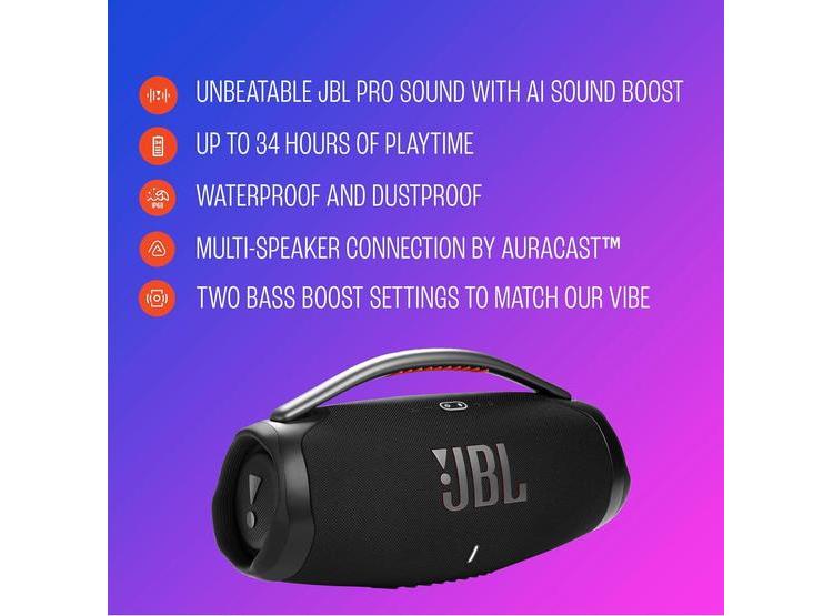 JBL BOOMBOX 4: ALTAVOZ PORTÁTIL IMPERMEABLE, GRAN SONIDO, HASTA 34 HORAS DE REPRODUCCIÓN, MULTI-CONEXIÓN AURACAST - 6