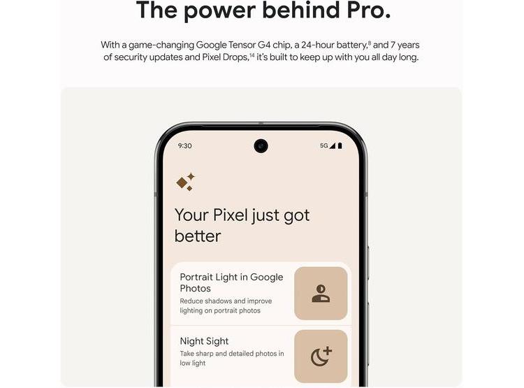 GOOGLE PIXEL 9 PRO XL, SMARTPHONE ANDROID CON GEMINI, CÁMARA TRIPLE, BATERÍA 24 HORAS, PANTALLA SUPER ACTUA, HAZEL - 7
