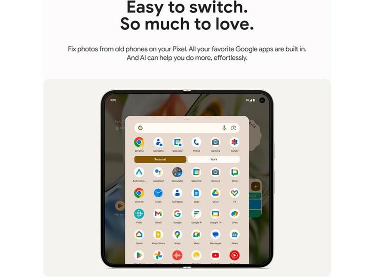 GOOGLE PIXEL 9 PRO FOLD - PIXEL 9 PRO FOLD - 256GB OBSIDIANA - 8