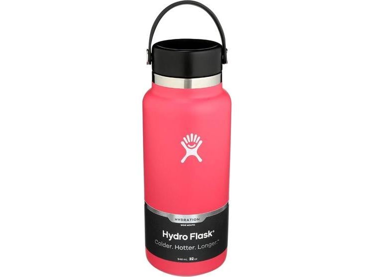 HYDRO FLASK BOTELLA DE AGUA DE ACERO INOXIDABLE, TERMO AISLADA, BOCA ANCHA CON TAPA A PRUEBA DE FUGAS, COLOR SANDÍA - 1