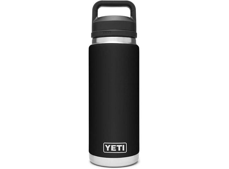 YETI RAMBLER BOTELLA AISLADA AL VACÍO, ACERO INOXIDABLE Y TAPA CHUG, COLOR NEGRO, DISEÑO RESISTENTE A FUGAS - 1