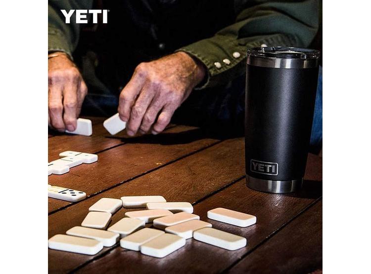 YETI RAMBLER VASO DE ACERO INOXIDABLE CON AISLAMIENTO AL VACÍO, INCLUYE TAPA MAGSLIDER, COLOR NEGRO - 6