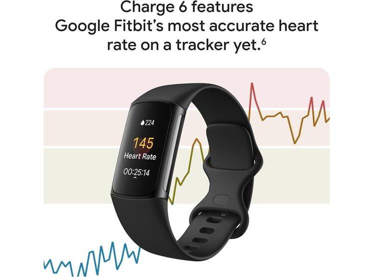 FITBIT CHARGE 6 CON APLICACIONES DE GOOGLE, FRECUENCIA CARDÍACA, GPS Y MEMBRESÍA PREMIUM INCLUIDA - 4
