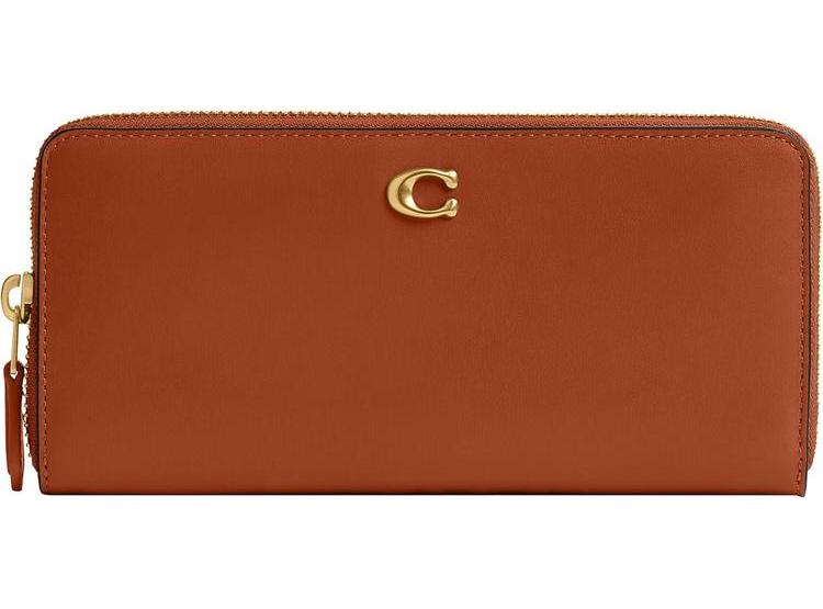 CARTERA DE CUERO COACH SLIM ACCORDION CON CIERRE DE CREMALLERA, 8 RANURAS PARA TARJETAS Y COMPARTIMENTO PARA BILLETES - 1