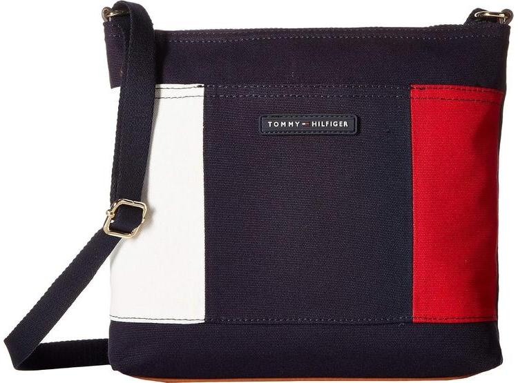 TOMMY HILFIGER BANDOLERA DE LONA CON BANDERA TH, ELEGANTE DISEÑO PARA MUJER, IDEAL PARA TODOS LOS DÍAS - 1