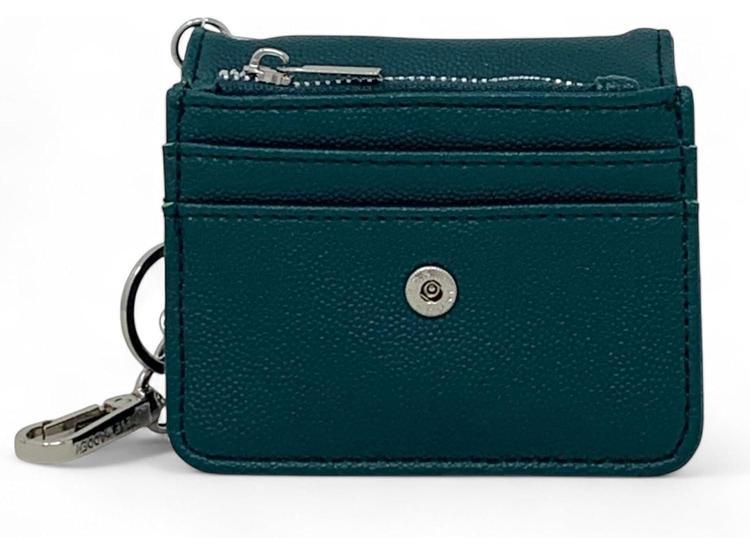 STEVE MADDEN BWREN - CARTERA CON SOLAPA, LLAVERO Y DISEÑO EN CUERO SINTÉTICO ESMERALDA, IDEAL PARA TARJETAS Y MONEDAS - 2