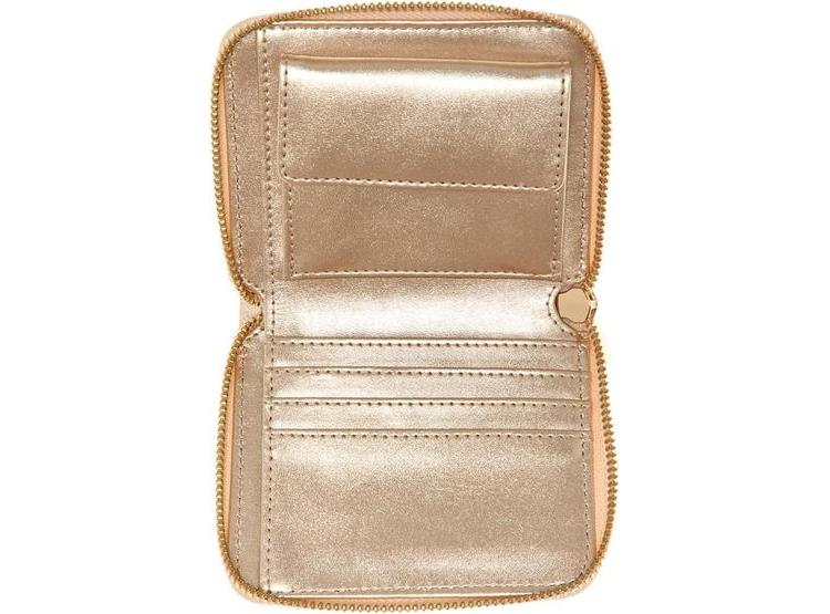 BILLETERA GUESS LAUREL PARA MUJER, DISEÑO PLEGABLE CON CREMALLERA Y LOGOTIPO DE DOVE, ELEGANTE Y COMPACTA - 2