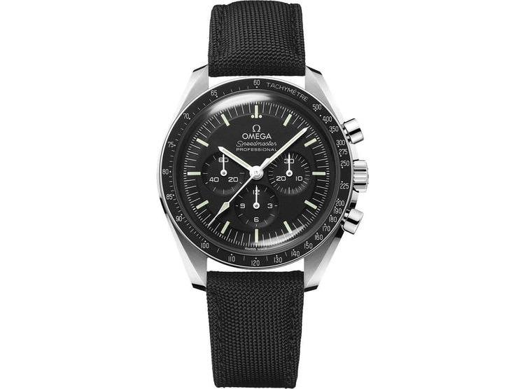 OMEGA SPEEDMASTER MOONWATCH, RELOJ CRONÓGRAFO MANUAL PARA HOMBRE, ESFERA NEGRA, CORREA DE NAILON - 1
