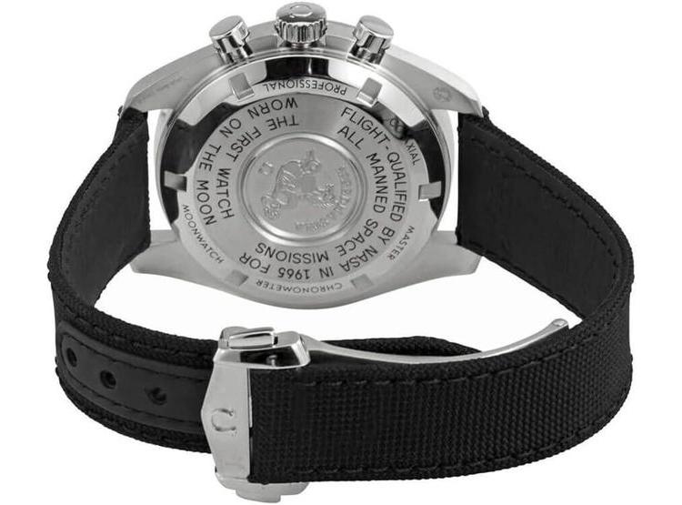 OMEGA SPEEDMASTER MOONWATCH, RELOJ CRONÓGRAFO MANUAL PARA HOMBRE, ESFERA NEGRA, CORREA DE NAILON - 2
