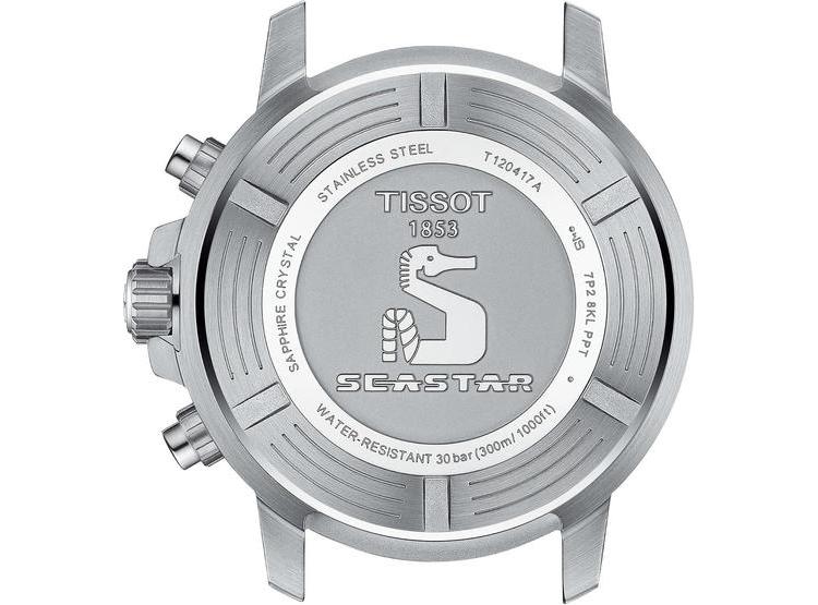 RELOJ TISSOT SEASTAR RESISTENTE AL AGUA CON MOVIMIENTO DE CUARZO SUIZO, CAJA DE ACERO Y CORREA DE CAUCHO - 3