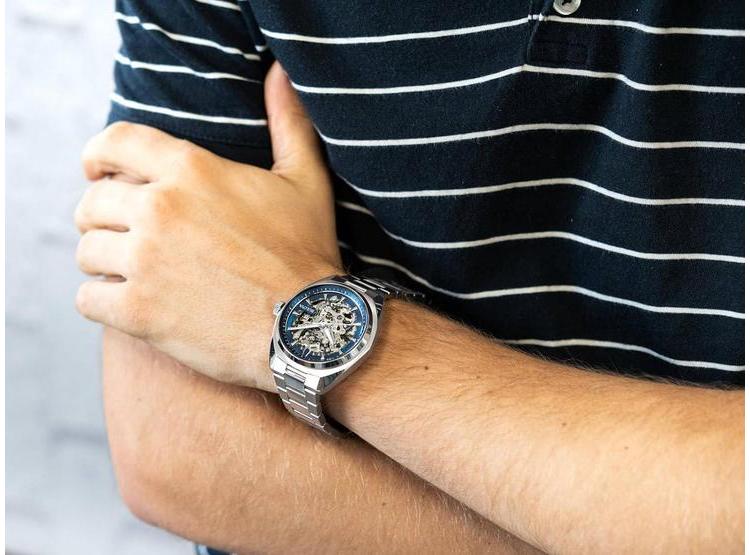 BULOVA TOPÓGRAFO AUTOMÁTICO HOMBRE, CAJA ACERO INOXIDABLE PLATEADO, PULSERA Y ESFERA ESQUELETIZADA 96A292 - 5