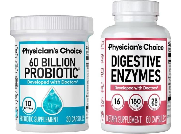 PHYSICIAN'S CHOICE BUNDLE DE SALUD INTESTINAL CON PROBIÓTICOS Y ENZIMAS PARA APOYO DIGESTIVO E INMUNOLÓGICO - 1