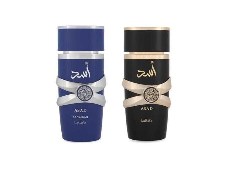 LATTAFA ASAD EDICIÓN 5º ANIVERSARIO, SET DE REGALO, PICANTE Y AMADEIRADO - EAU DE PARFUM DE HOMBRE - 1