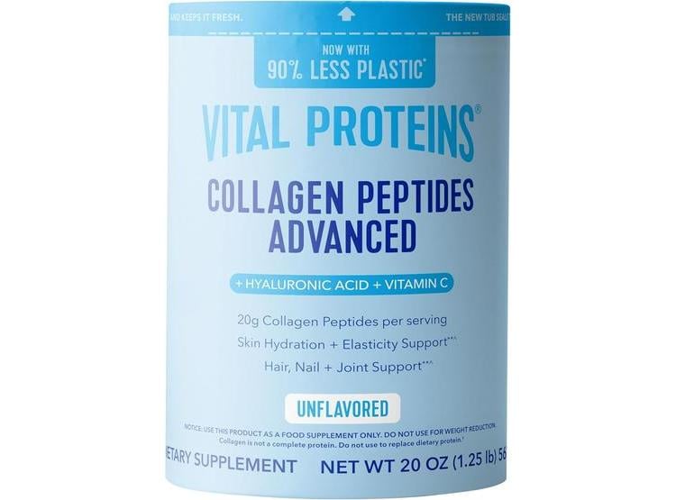 COLÁGENO EN POLVO VITAL PROTEINS CON ÁCIDO HIALURÓNICO Y VITAMINA C, SIN SABOR, MEJORA SALUD Y BELLEZA - 1