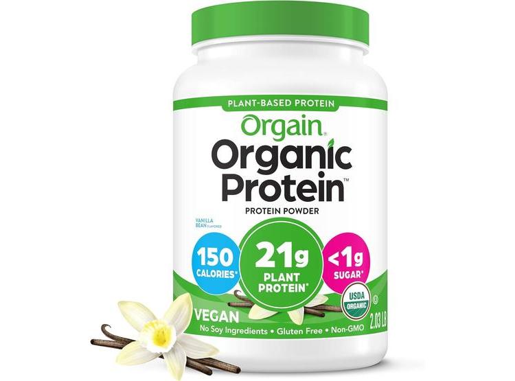 PROTEÍNA VEGANA EN POLVO ORGAIN, 21G PROTEÍNA POR PORCIÓN, SIN GLUTEN NI LACTOSA, PARA BATIDOS Y MEZCLAS SALUDABLES - 1