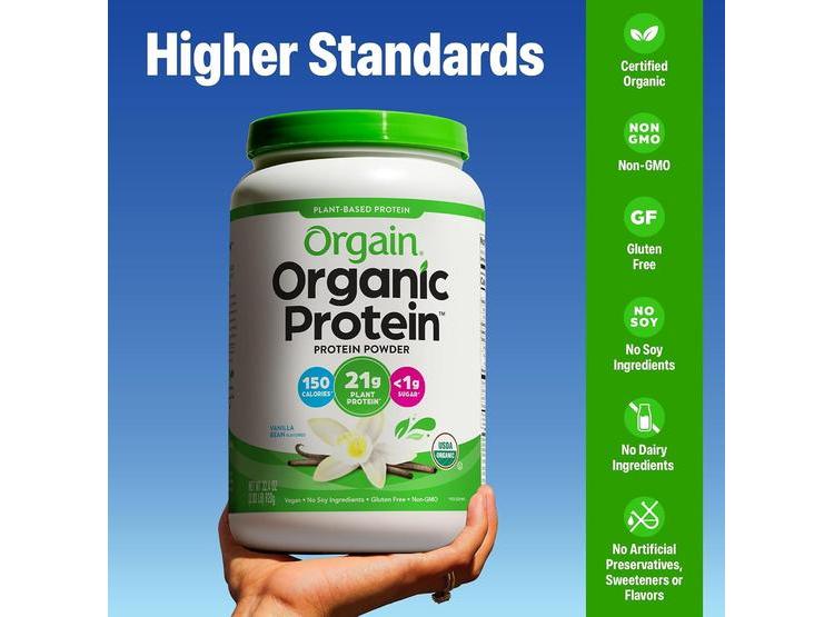 PROTEÍNA VEGANA EN POLVO ORGAIN, 21G PROTEÍNA POR PORCIÓN, SIN GLUTEN NI LACTOSA, PARA BATIDOS Y MEZCLAS SALUDABLES - 3