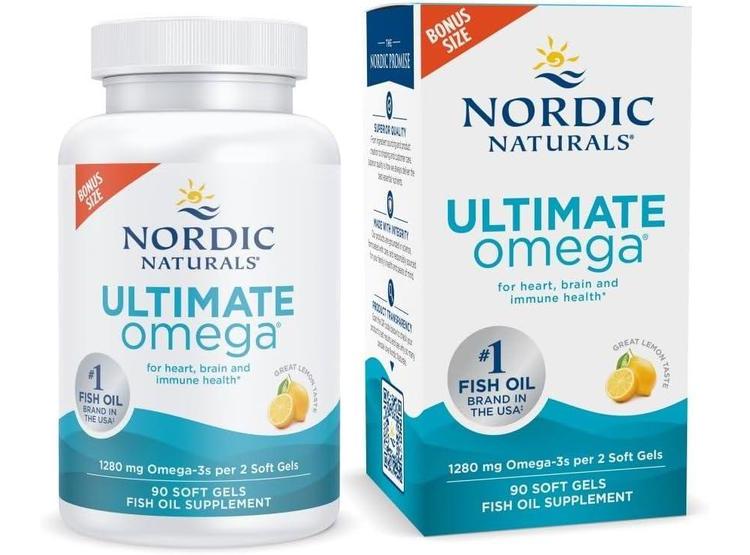 NORDIC NATURALS ULTIMATE OMEGA, SABOR LIMÓN, 90 GELES SUAVES, ALTO OMEGA-3, SUPLEMENTO ACEITE PESCADO - 1