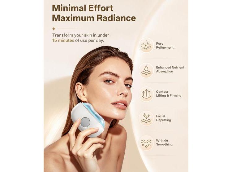 DOPSIKN TERAPIA DE LUZ ROJA PARA CARA, MASAJEADOR FACIAL CON 7 MODOS, HERRAMIENTA DE VIBRACIÓN PARA CONTORNEAR Y LIFTING - 4