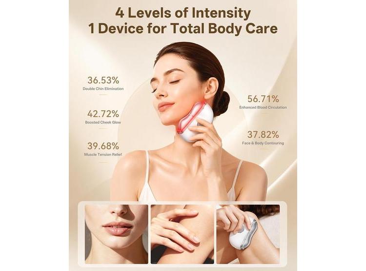 DOPSIKN TERAPIA DE LUZ ROJA PARA CARA, MASAJEADOR FACIAL CON 7 MODOS, HERRAMIENTA DE VIBRACIÓN PARA CONTORNEAR Y LIFTING - 5