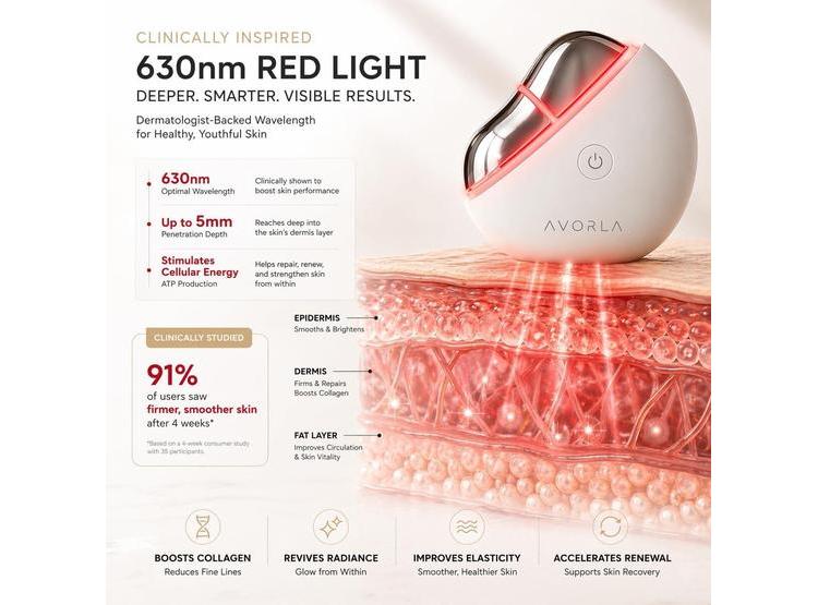 AVORLA HERRAMIENTA FACIAL LED CON MICROCORRIENTE Y CALOR PARA CUIDADO Y TONIFICACIÓN DE LA PIEL ENVEJECIDA - 5