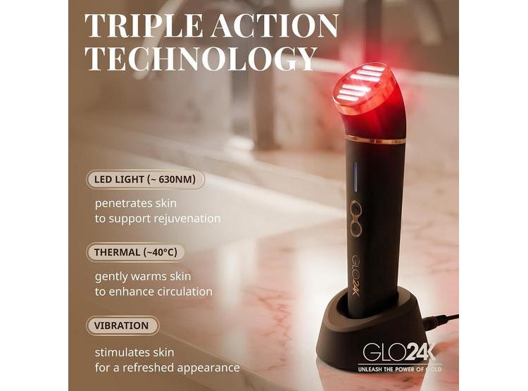 DISPOSITIVO DE BELLEZA CON LUZ ROJA PARA CARA Y CUELLO CON MASAJEADOR LED Y VIBRACIÓN AVANZADA - 2