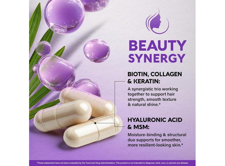 VITAMINAS CABELLO, PIEL Y UÑAS CON BIOTINA, COLÁGENO, ÁCIDO HIALURÓNICO Y QUERATINA - 6