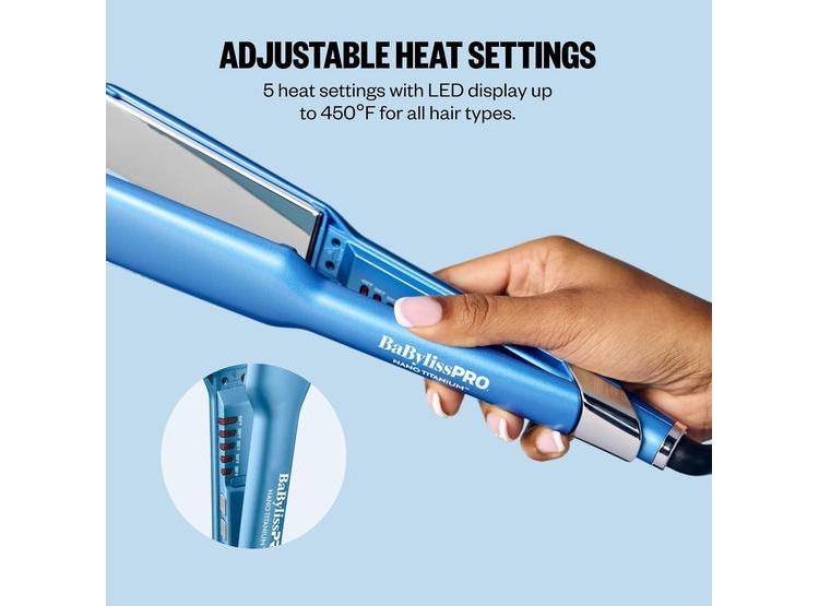 BABYLISSPRO NANO TITANIUM ULTRA-SLEEK CON PLACAS DE TITANIO PARA UN CABELLO MÁS LISO Y BRILLANTE - 3
